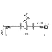 Bosch Brake Hydraulic Hose Line Front Left 1 987 481 077