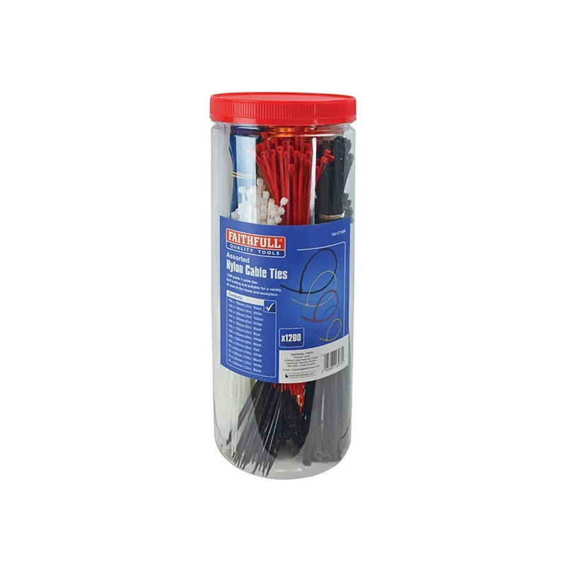 Faithfull Cable Ties (Barrel Pack 1200) - FAICT1200