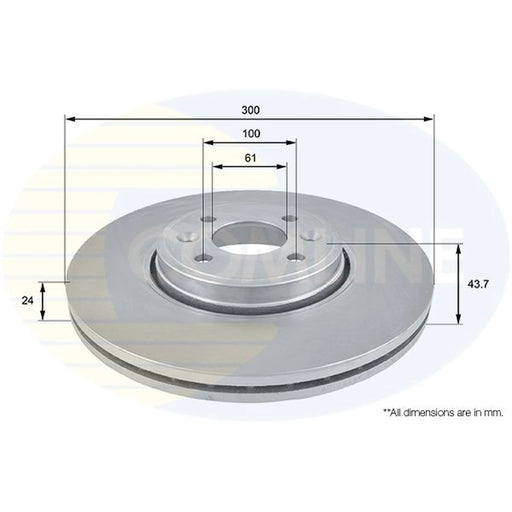 Comline 2 x Front Brake Discs ADC1556V
