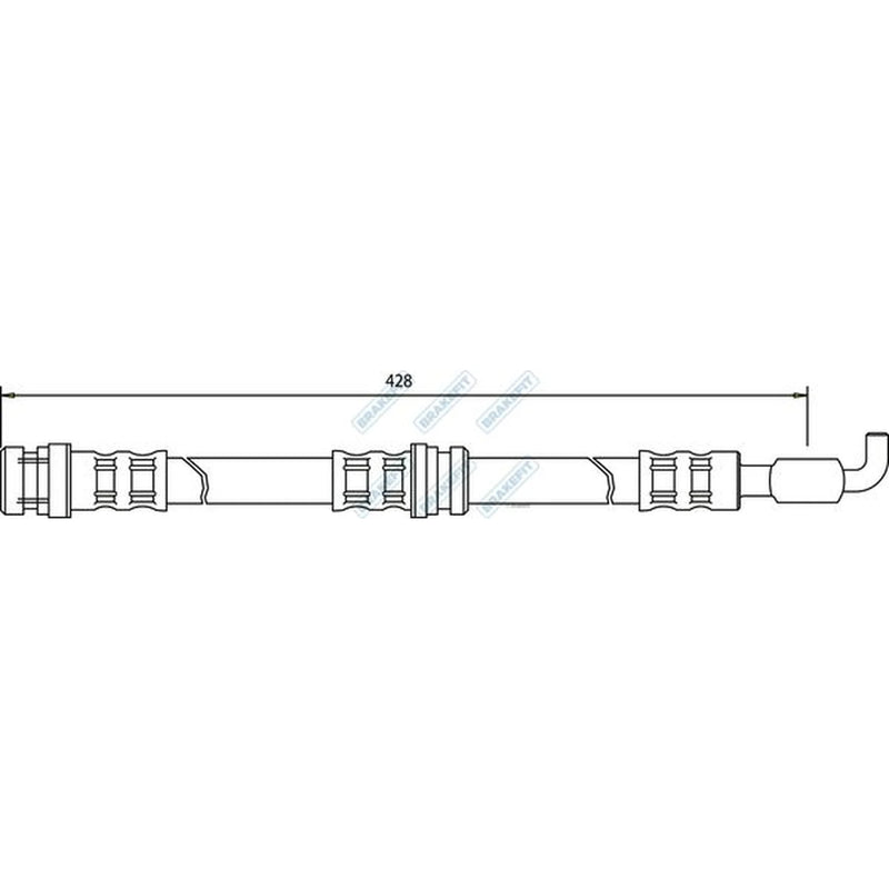 Apec Brake Hydraulic Hose Line Rear BHO4272