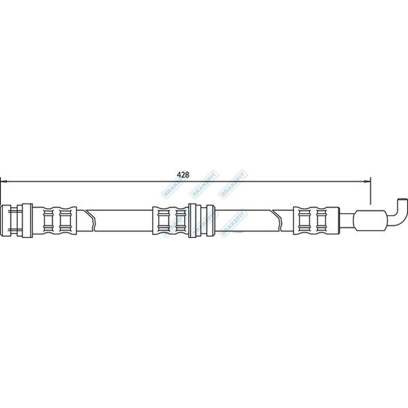 Apec Brake Hydraulic Hose Line Rear BHO4272