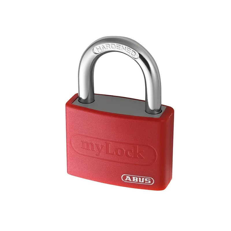 ABUS Mechanical T65AL/40mm My Lock Aluminium Padlock Red Keyed Alike 6401