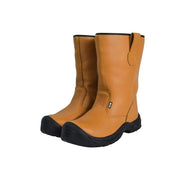 Scan Texas Lined Rigger Boots Tan UK 10 EUR 44 - JC-B917