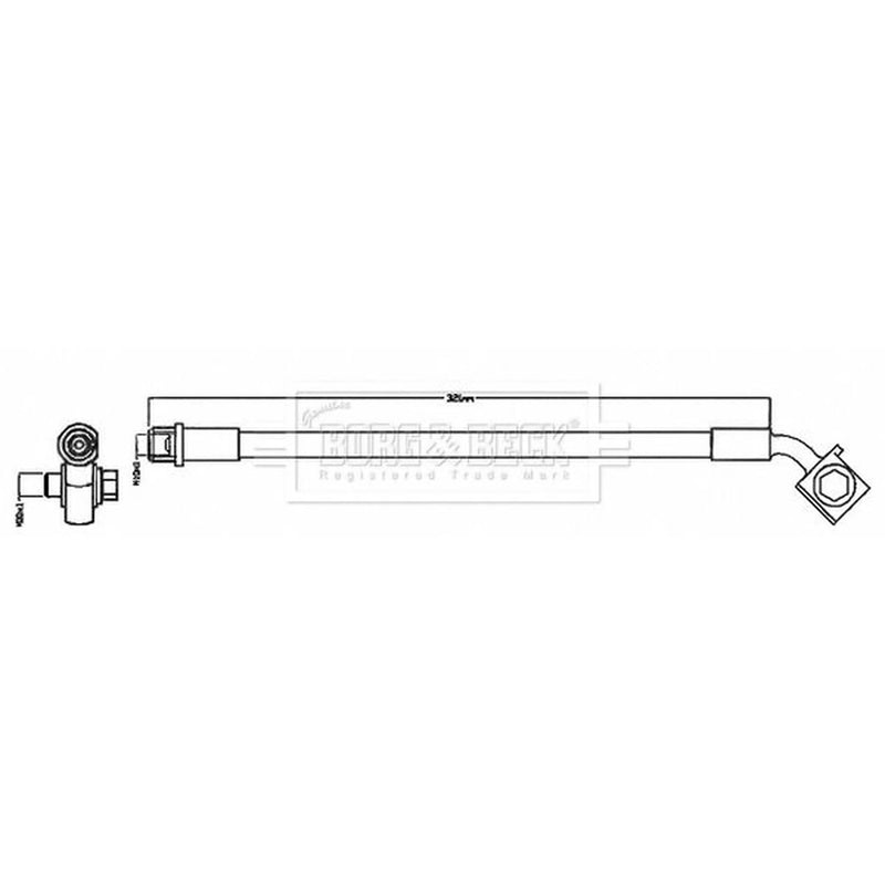 Borg & Beck Brake Hydraulic Hose Line Front Right BBH8692