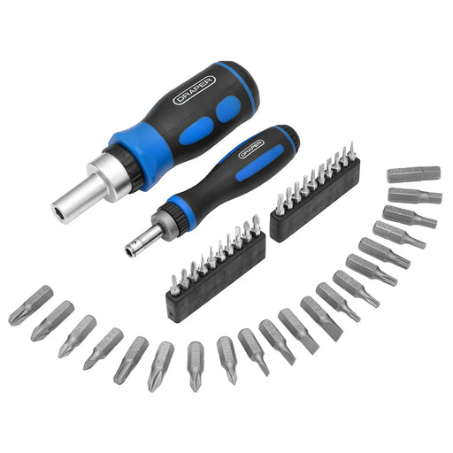 Draper Ratchet Screwdriver and Bit Set 42 Piece