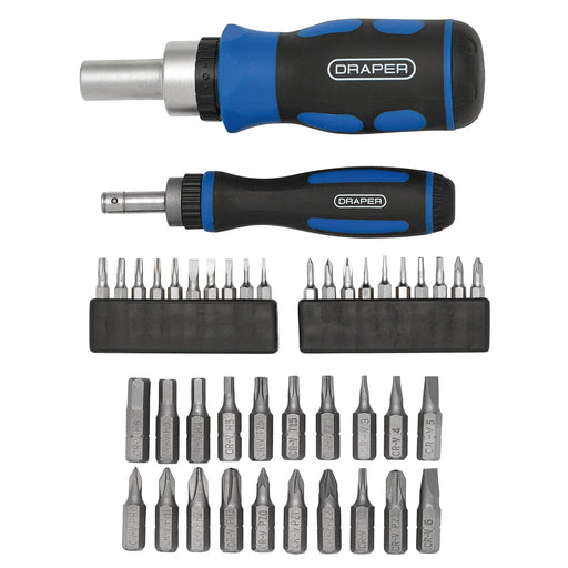 Draper Ratchet Screwdriver and Bit Set 42 Piece