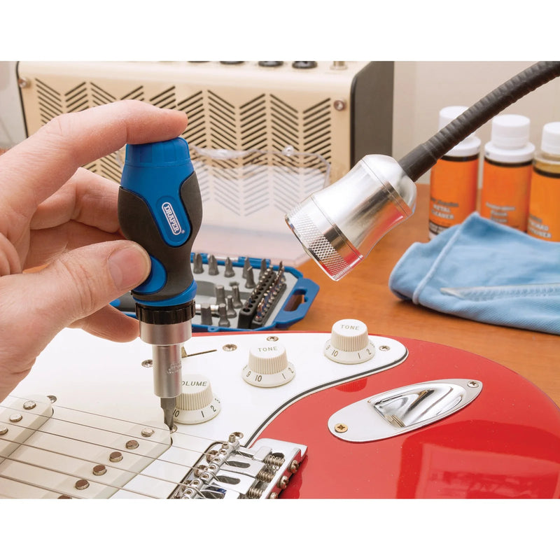 Draper Ratchet Screwdriver and Bit Set 42 Piece
