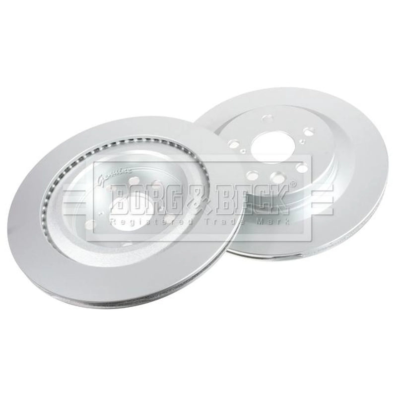 Borg & Beck 2 x Vented Rear Brake Discs BBD6358