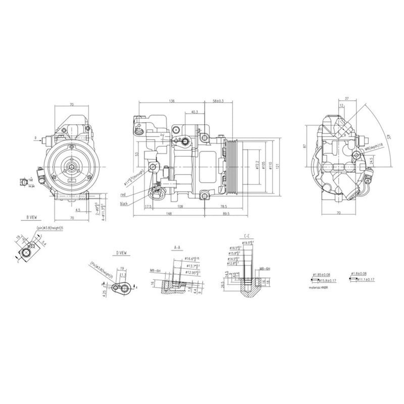 Hella Air Conditioning Compressor 8FK 366 200-971