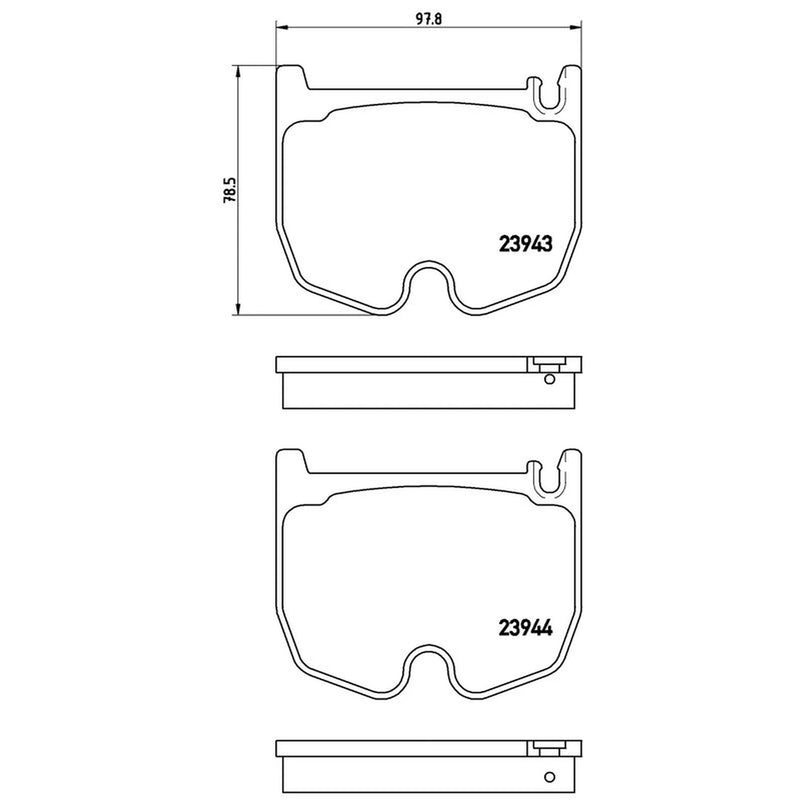Brembo 8 x Front Brake Pad Set P50062