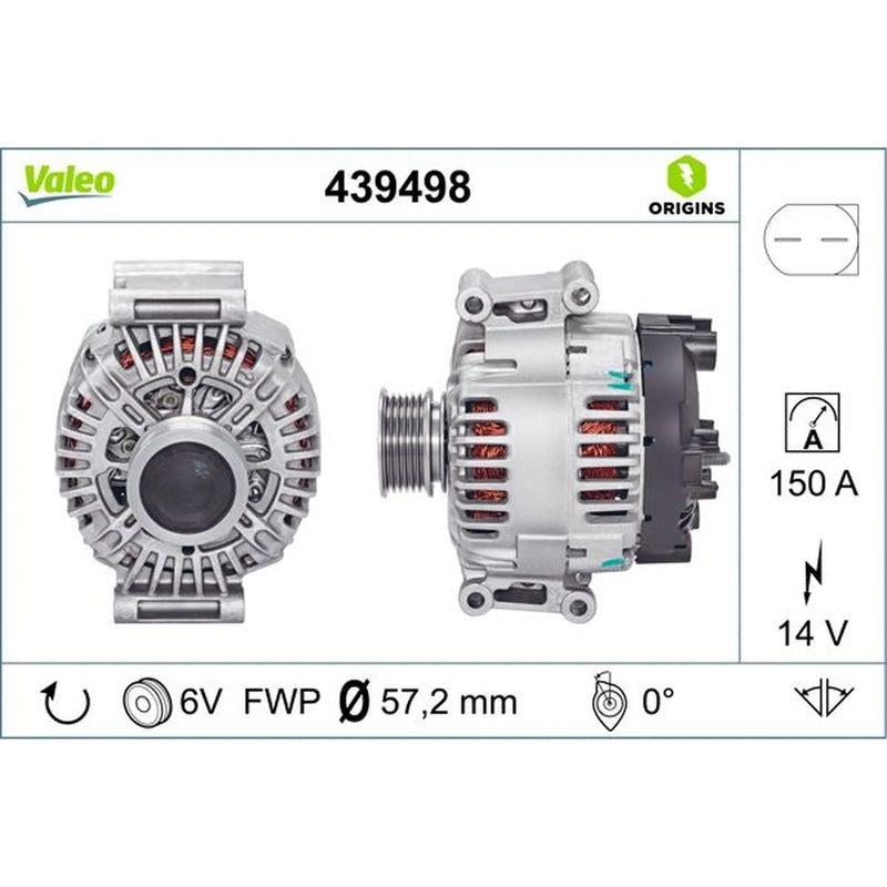 Valeo Car Alternator 12V 439498