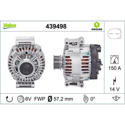 Valeo Car Alternator 12V 439498