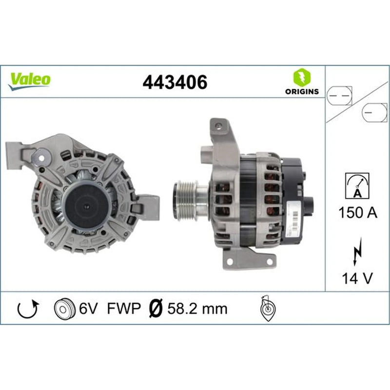 Valeo Car Alternator 12V 443406
