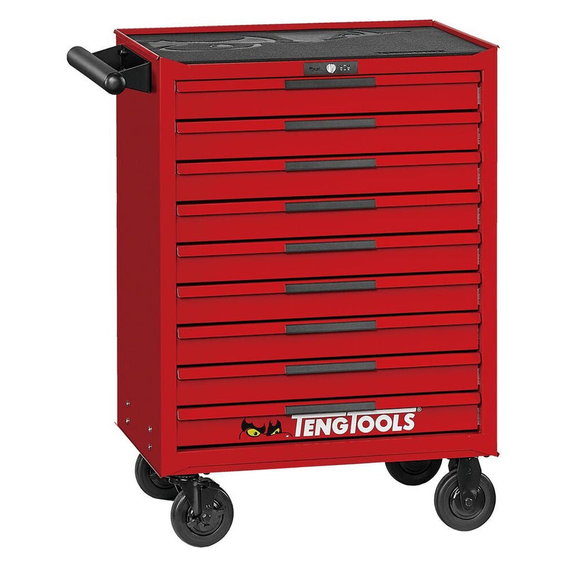 Teng Tools Roller Cabinet 26" 9 Drawers Red