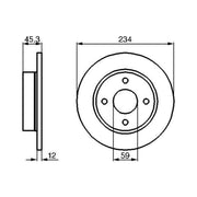 Bosch 2 x Solid Front Brake Discs 0 986 478 288