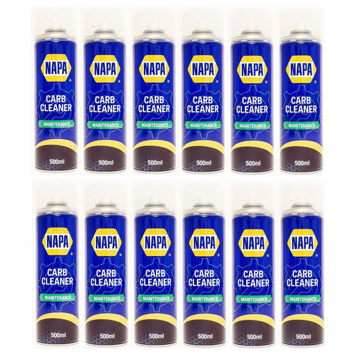 12x NAPA Carb Cleaner Spray Carburettor Intake Spray Cleaner Professional 500Ml Napa  - Town Parts