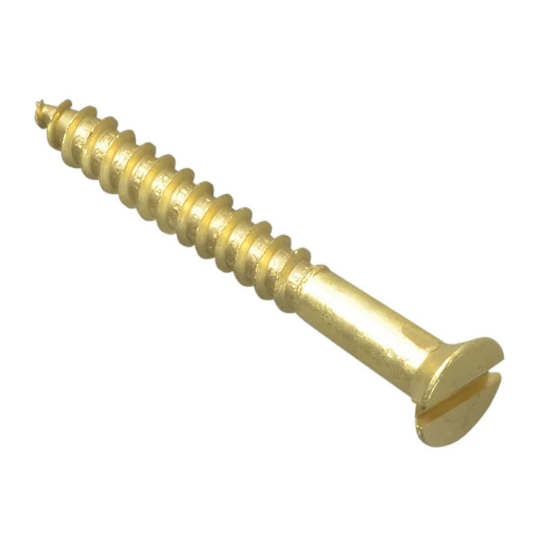 ForgeFix Wood Screw Slotted CSK Brass 1.1/4in x 6 ForgePack 15 - FPCSK1146BR