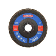 Faithfull Aluminium Oxide Flap Disc 125 x 22mm 120 Grit - FAIFD125A120