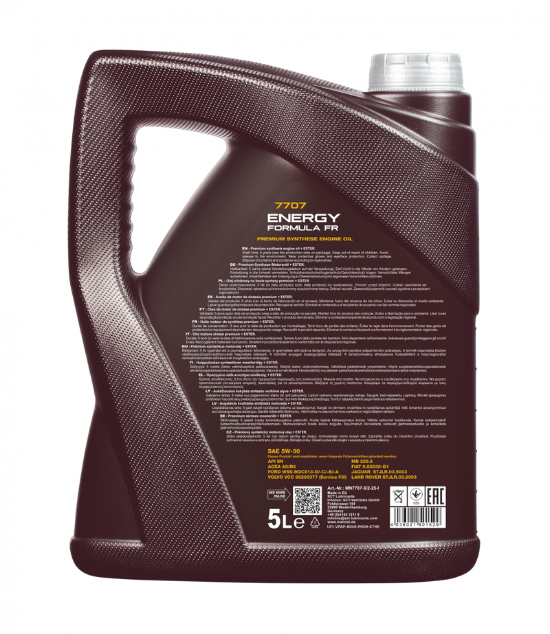 MANNOL FORD 5w30 Fully Synthetic Engine Oil SL/CF ACEA A5/B5 WSS-M2C913-D 5L