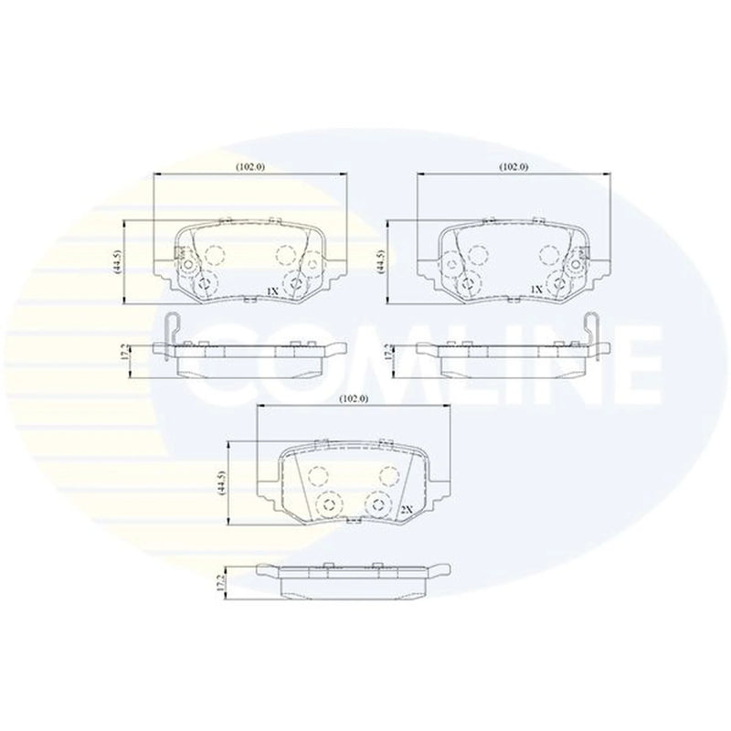 Comline 4 x Rear Brake Pad Set CBP33791