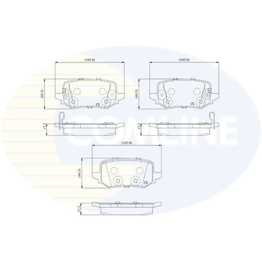 Comline 4 x Rear Brake Pad Set CBP33791