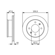 Bosch 2 x Vented Front Brake Discs 0 986 479 S21