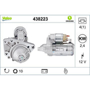 Valeo Starter Motor 12V 2.4kW 10 Teeth 438223