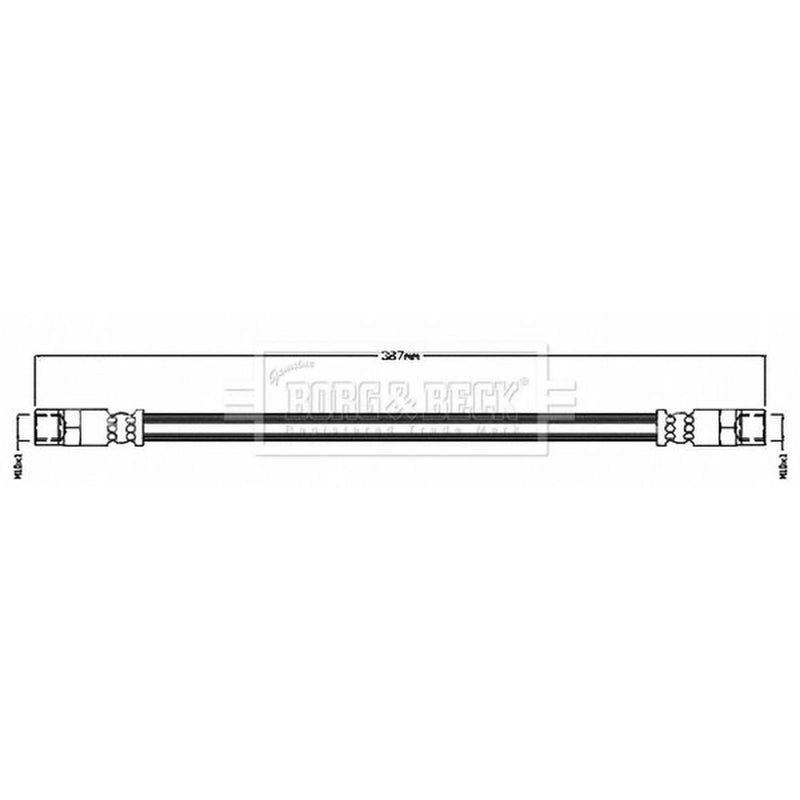 Borg & Beck Brake Hydraulic Hose Line Rear Left BBH8695