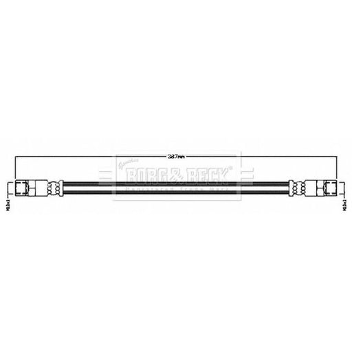 Borg & Beck Brake Hydraulic Hose Line Rear Left BBH8695