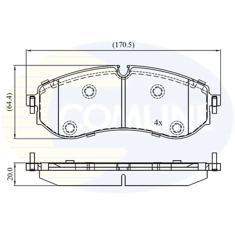 Comline 4 x Rear Brake Pad Set CBP02845