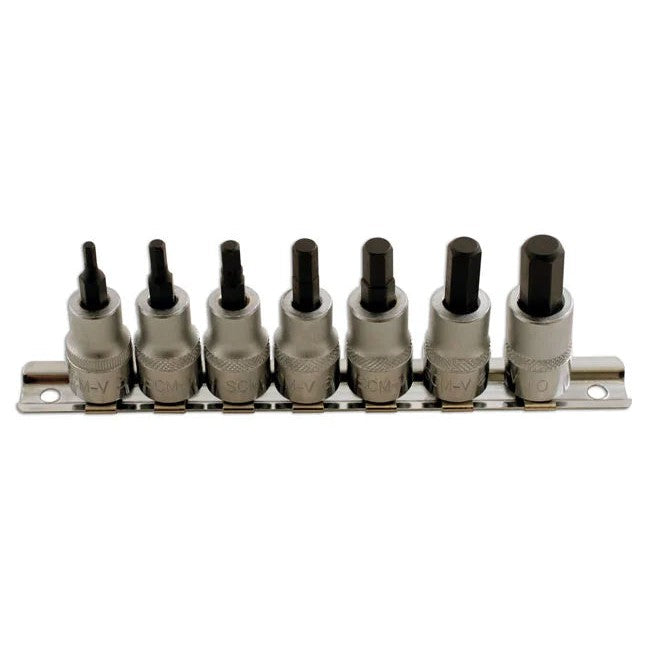 Laser Tools Hex Socket Bit Set 3/8"D 7pc - PL