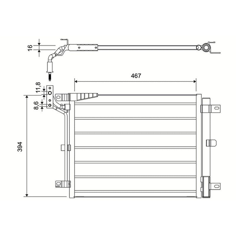 Valeo Air Conditioning Condenser 822686