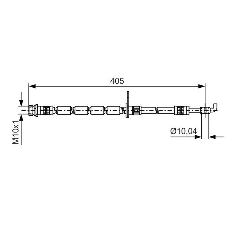 Bosch Brake Hydraulic Hose Line Front Right 1 987 481 524