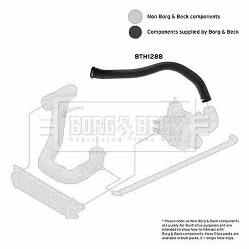 Borg & Beck Intercooler Turbo Charge Air Hose BTH1288
