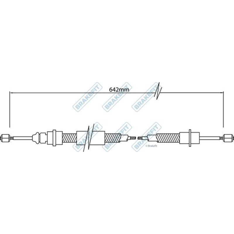 Apec Handbrake Cable Right Rear BBC3348