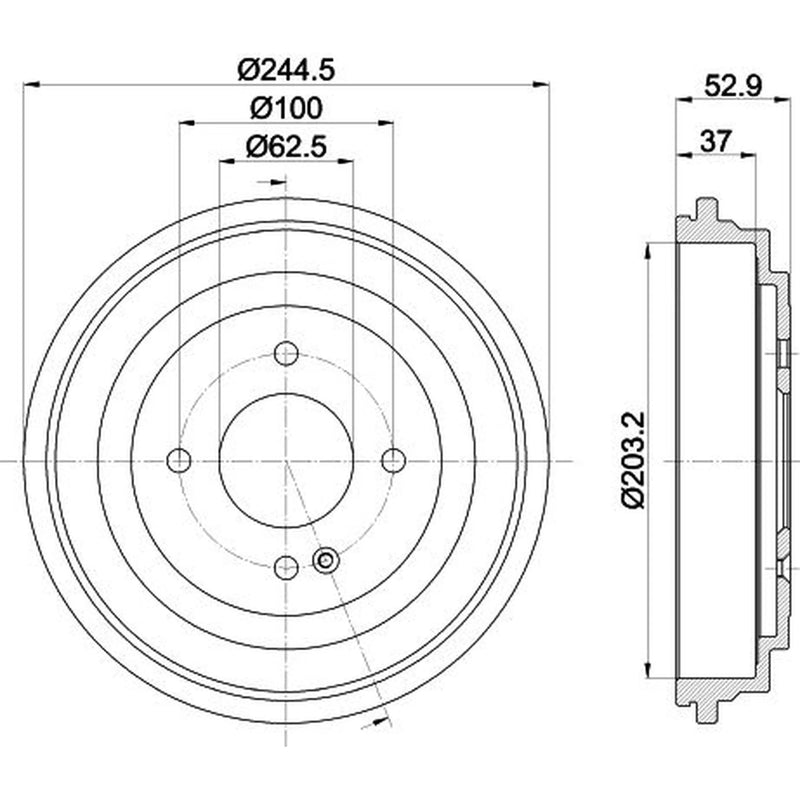 Mintex Brake Drum Assembly Rear MBD429