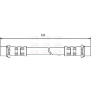 Apec Brake Hydraulic Hose Line Rear HOS3365