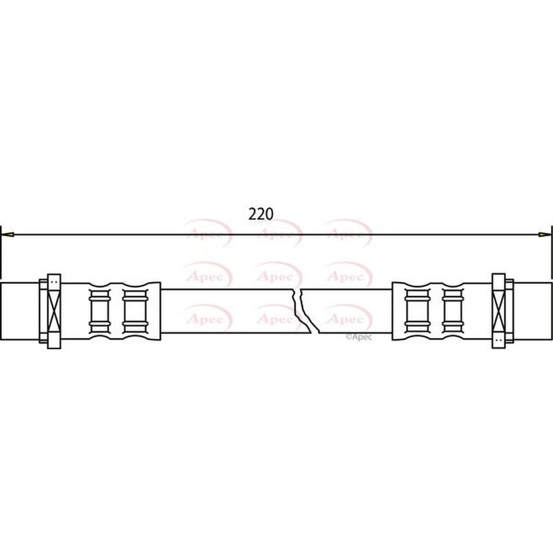 Apec Brake Hydraulic Hose Line Rear HOS3365