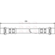 Apec Brake Hydraulic Hose Line Rear HOS3365
