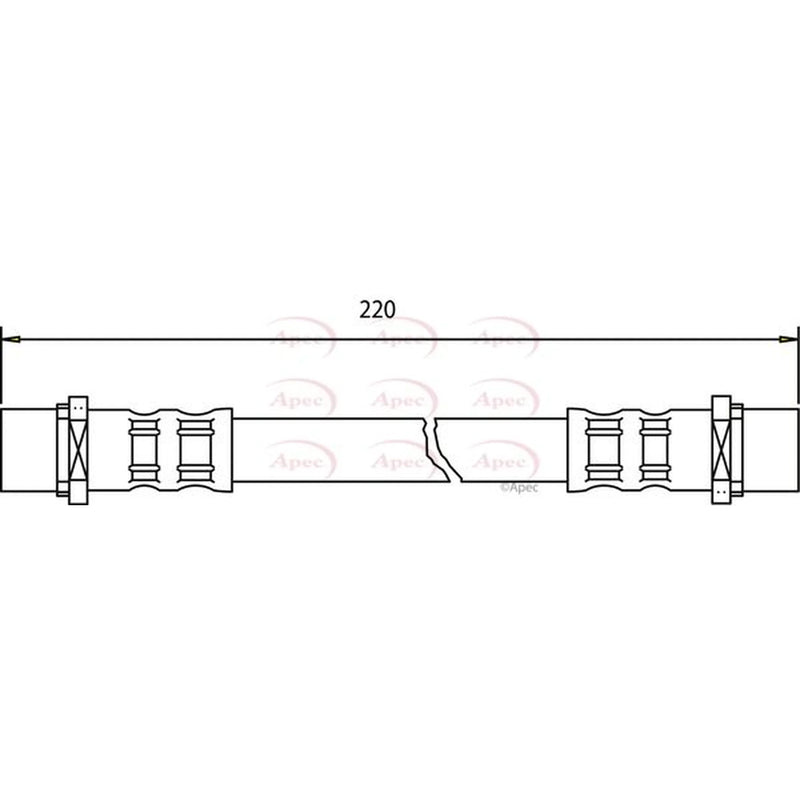 Apec Brake Hydraulic Hose Line Rear HOS3365