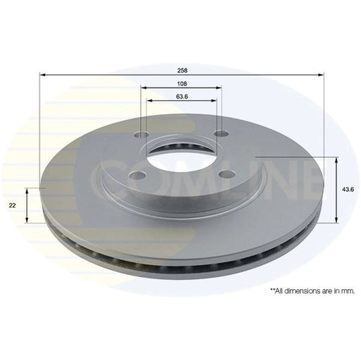 Comline 2 x Solid Rear Brake Discs ADC1207