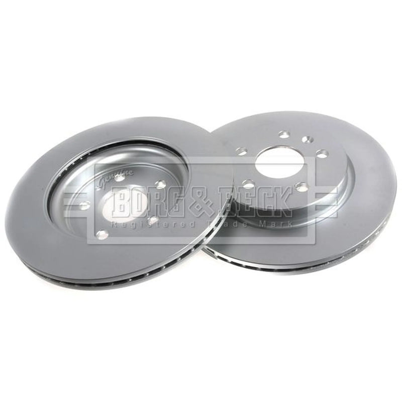 Borg & Beck 2 x Vented Rear Brake Discs BBD4766