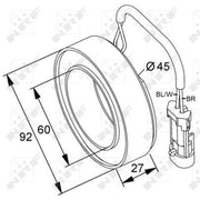 NRF A/C Compressor Clutch Part 38420 6452914535501 38420