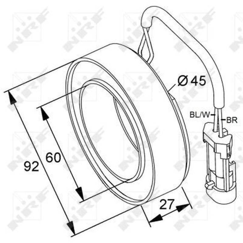 NRF A/C Compressor Clutch Part 38420 6452914535501 38420