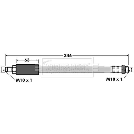 Borg & Beck Brake Hydraulic Hose Line Left BBH7513