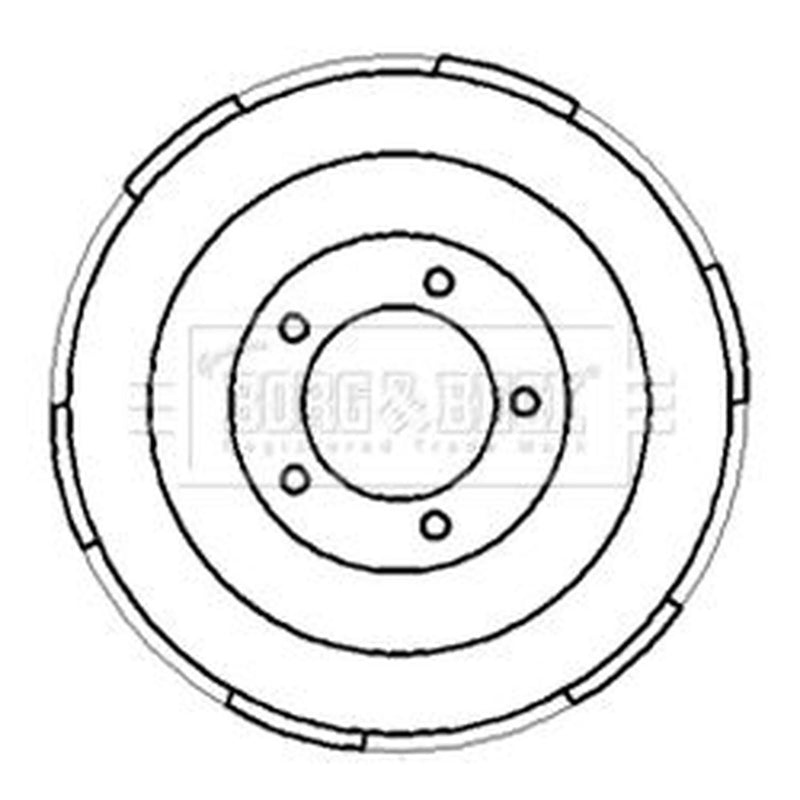 Borg & Beck Brake Drum Assembly Rear BBR7185