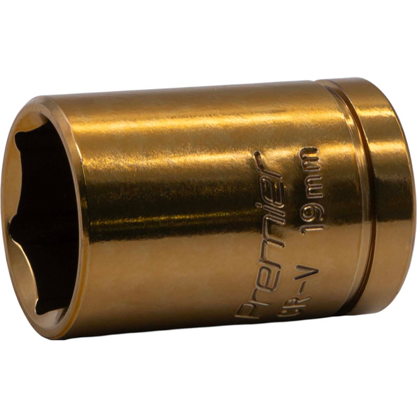 Sealey 1/2"Dr Coloured Socket 19mm (Titanium)