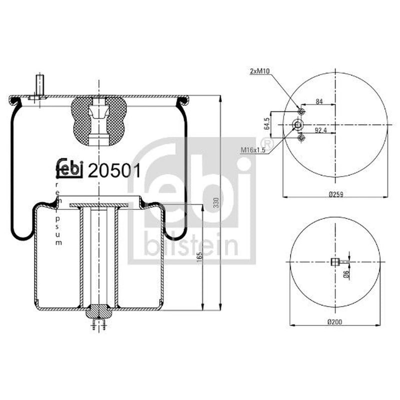 Febi Air Suspension Bellow 20501