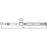 Apec Brake Hydraulic Hose Line Front Left HOS3651