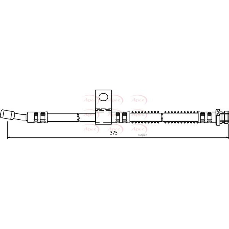 Apec Brake Hydraulic Hose Line Front Left HOS3651
